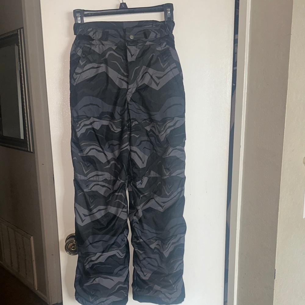 Columbia Kids Black and Gray Outdoor Gear Snow Pants.